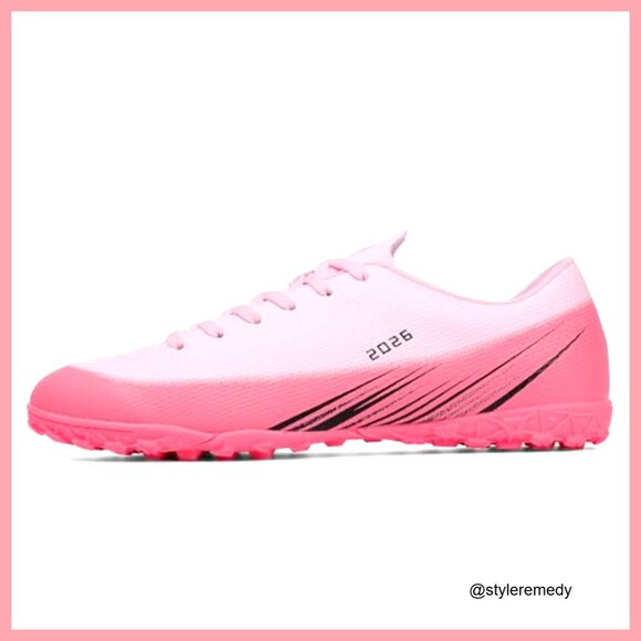 Leather Soccer Cleats with AG and Turf Soles for Indoor Outdoor